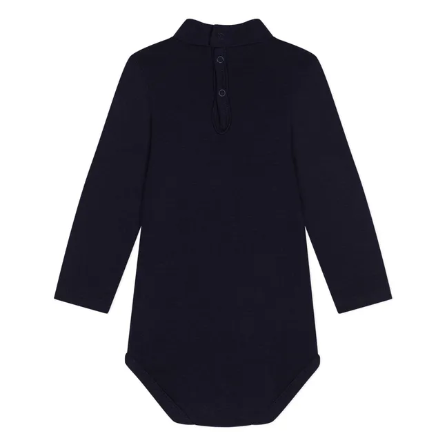 Body dolcevita a coste | Blu marino