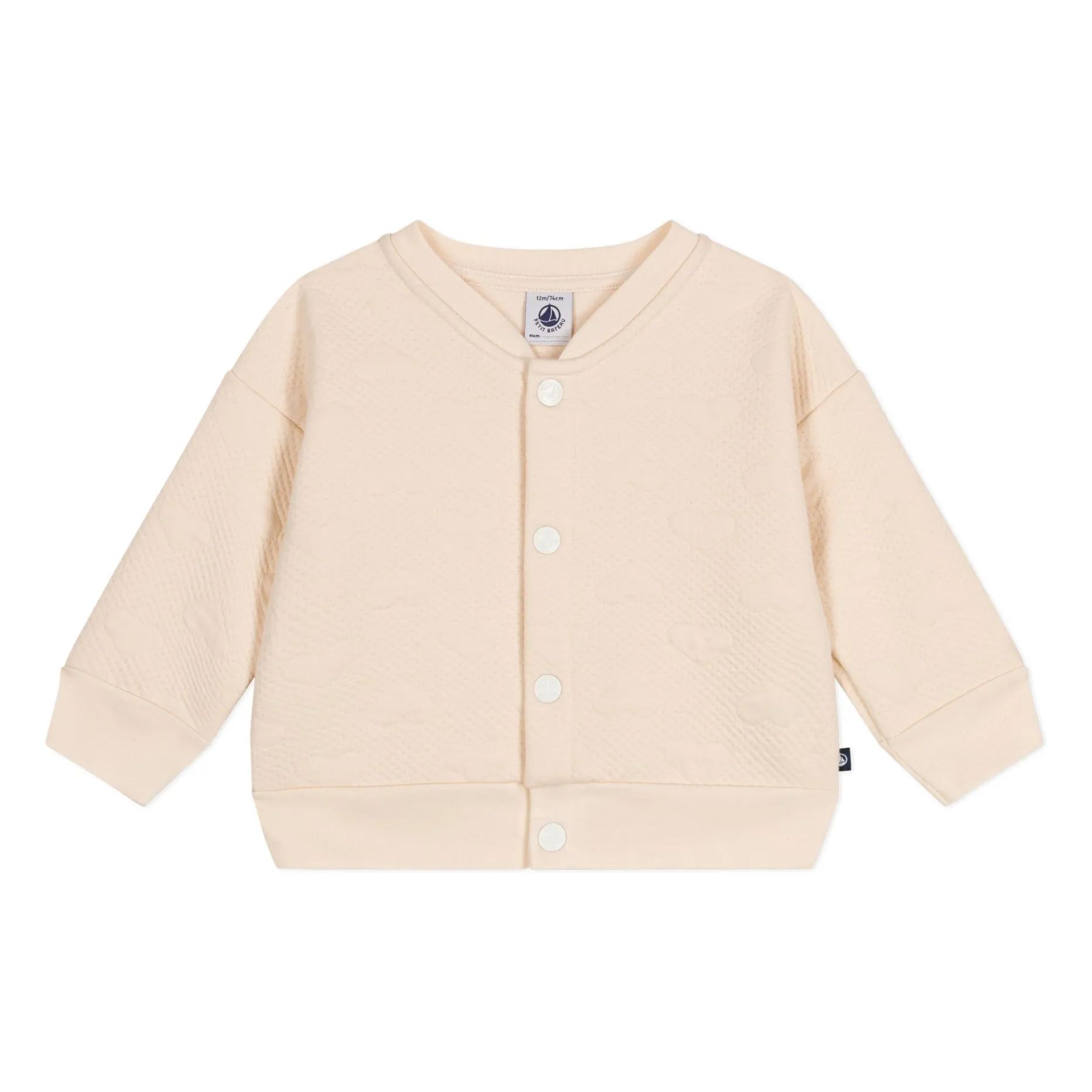 Petit Bateau Beige Teddy Tubique Quilted Hearts