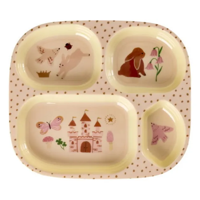 Melamin-Mahlzeitenkasten Märchen von Feen | Rosa