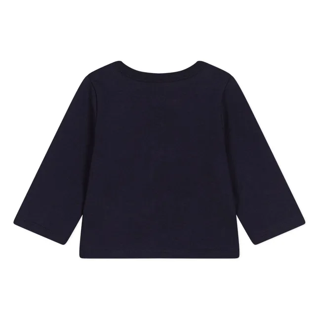 Cardigan in jersey spesso | Blu marino