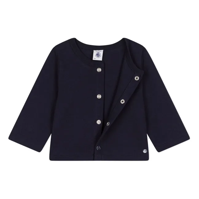 Cardigan in jersey spesso | Blu marino