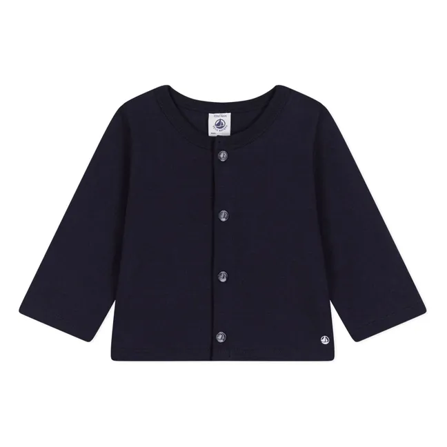 Cardigan in jersey spesso | Blu marino