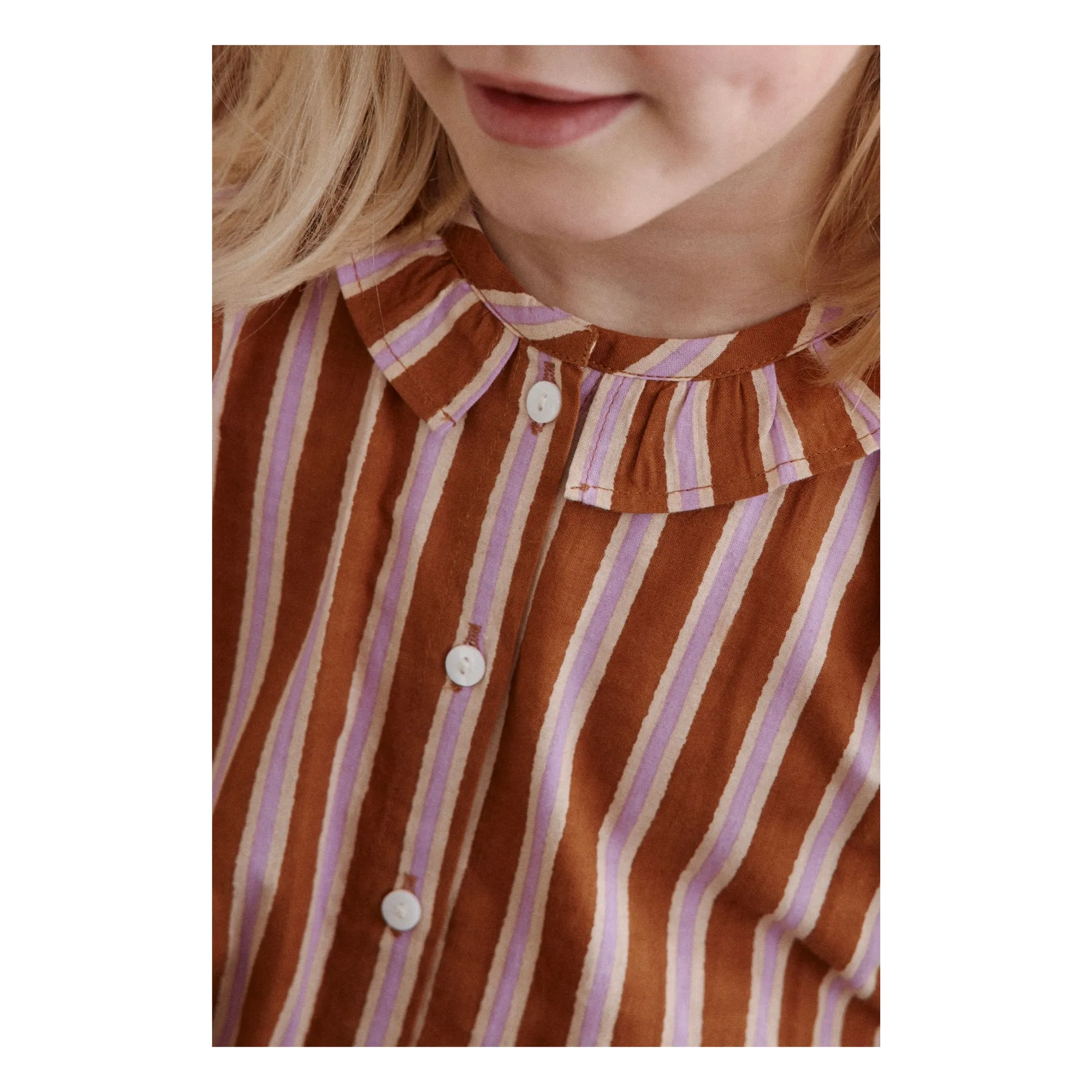 Pyjama Pasera Rayé | Marron- Image produit n°2