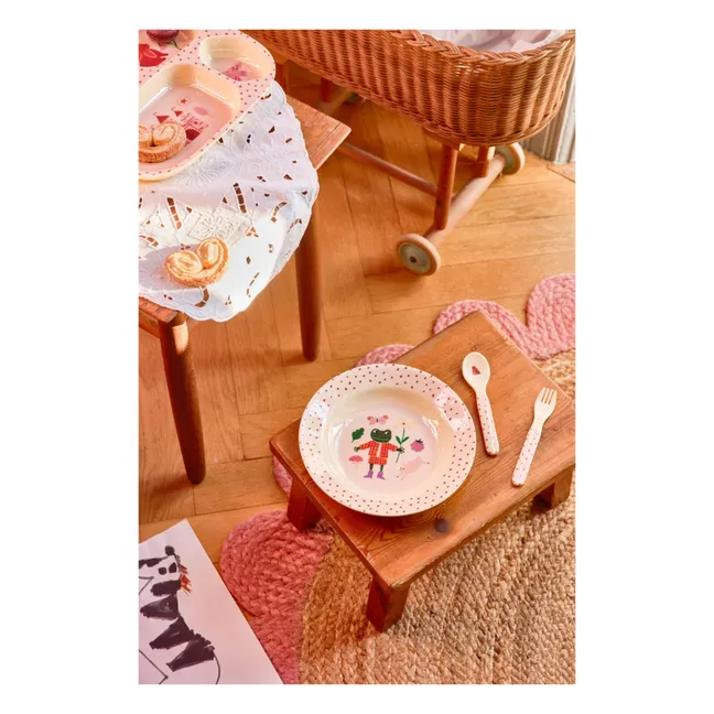 Plato hondo de melamina Fairytale | Rosa