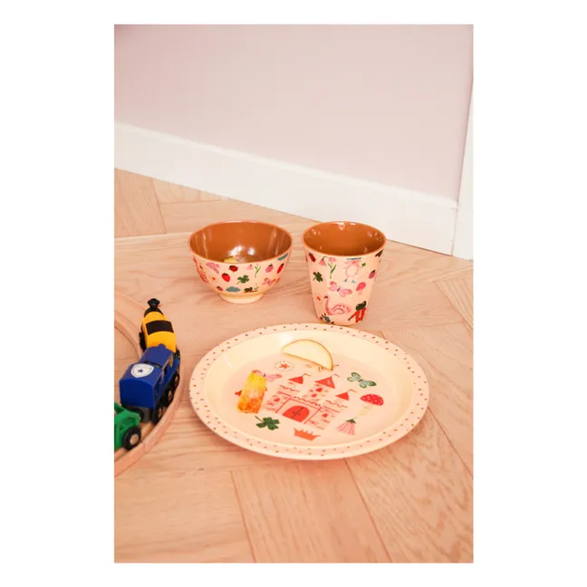Assiette en mélamine Conte de Fées | Rose