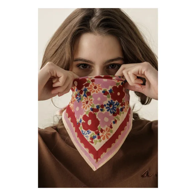 Manika Fleuri Small Scarf | Pink