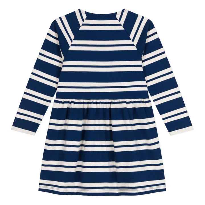 Vestido de rayas de algodón | Azul Marino- Imagen del producto n°2