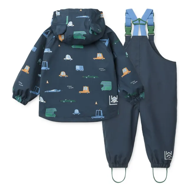 Ensemble de Pluie Manu Voitures Fibres Recyclées | Bleu marine