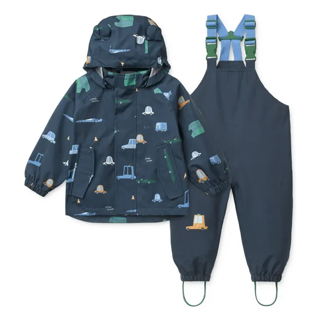 Ensemble de Pluie Manu Voitures Fibres Recyclées | Bleu marine