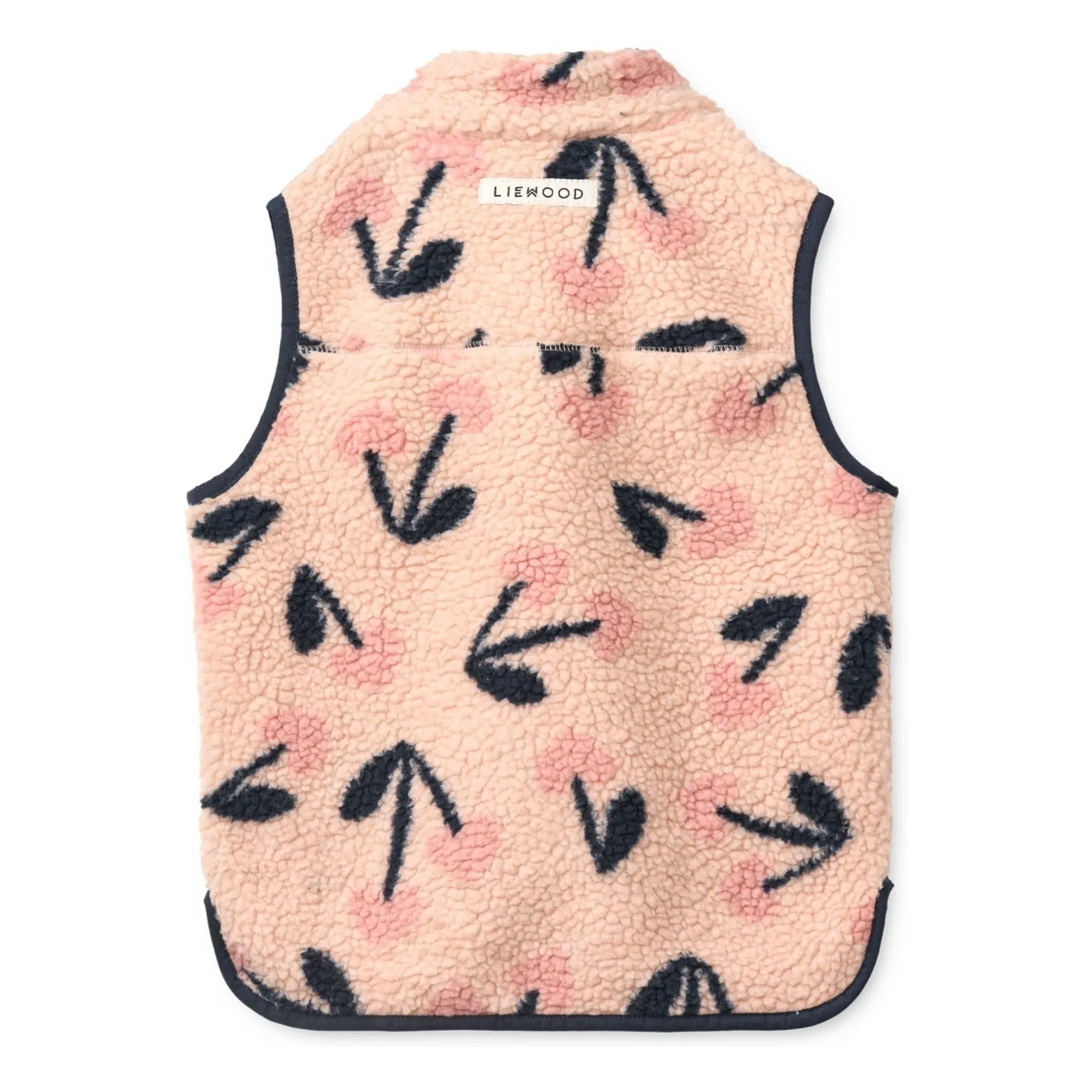 Veste Sans Manches Façon Sherpa Vada Cerises Fibres Recyclées | Rose- Image produit n°3