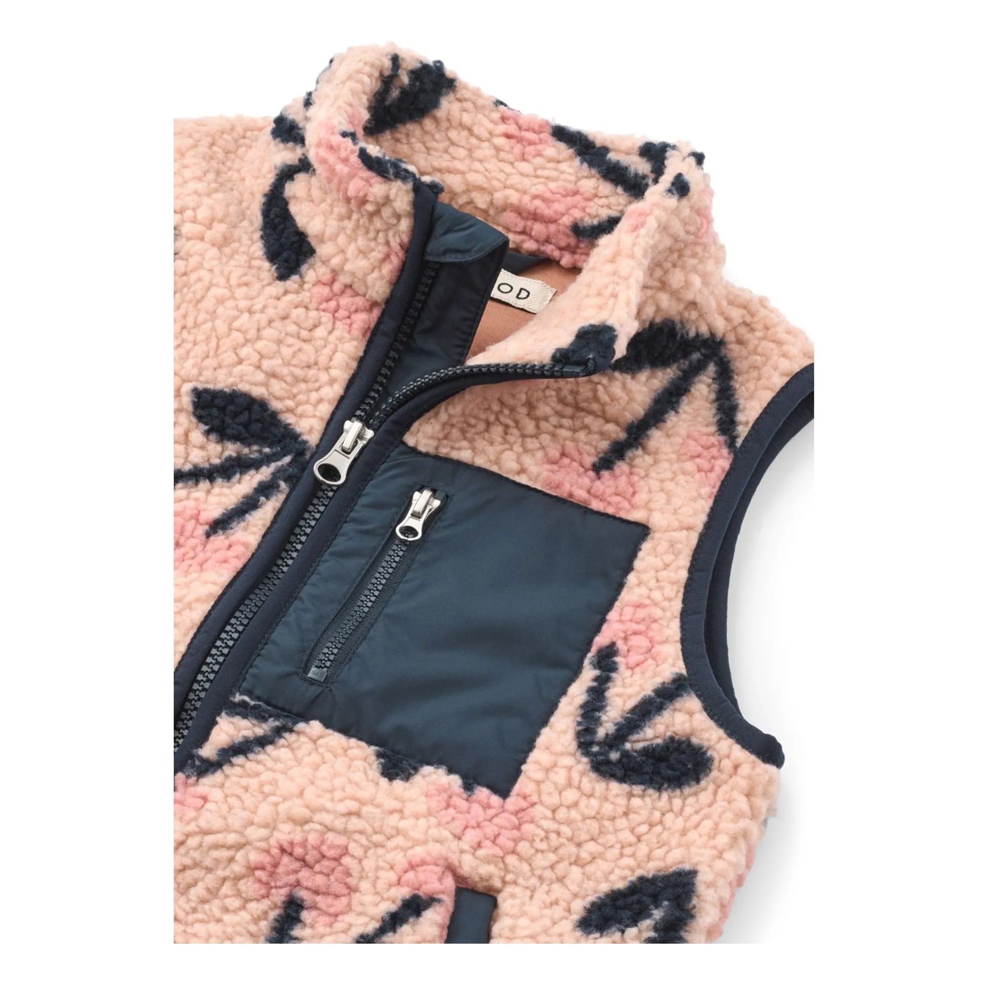Veste Sans Manches Façon Sherpa Vada Cerises Fibres Recyclées | Rose- Image produit n°1