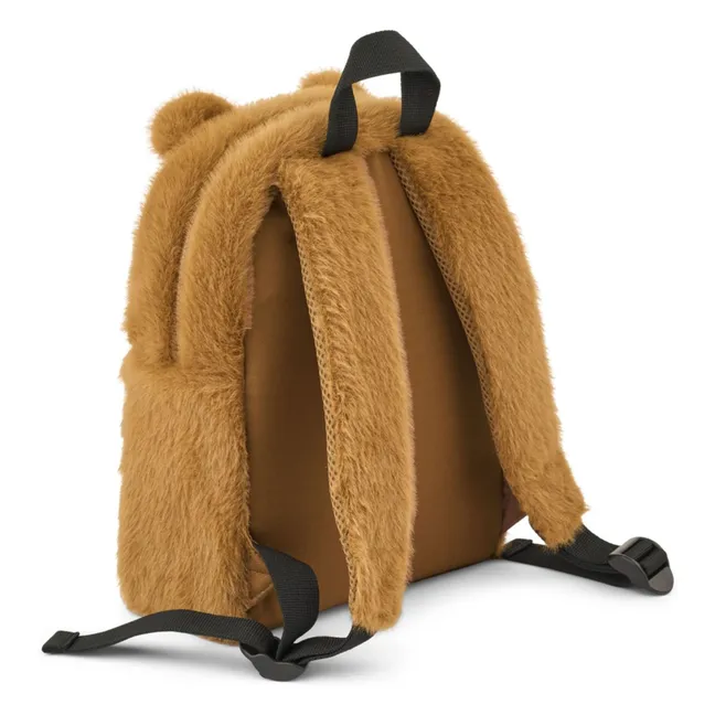 Sac à Dos Façon Fourrure Denise Tigre Fibres Recyclées | Caramel