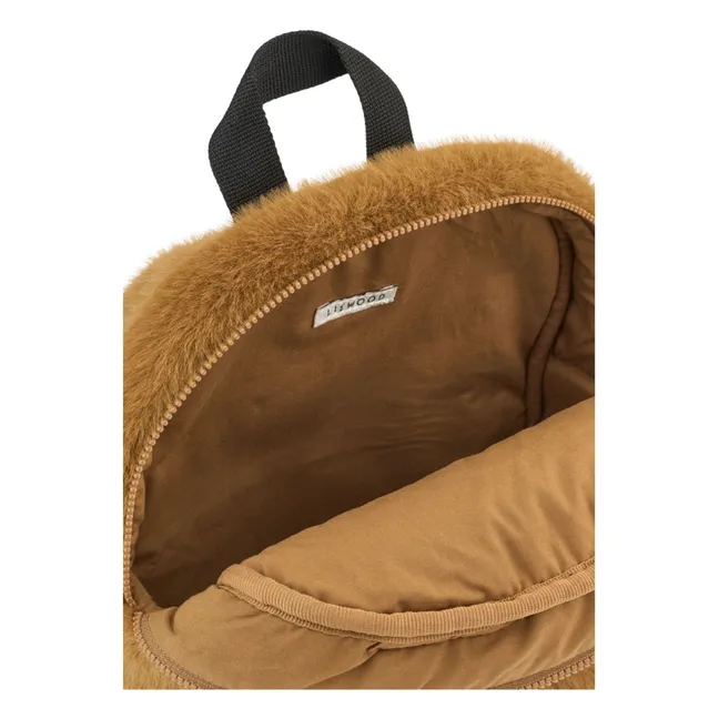 Mochila de peluche Denise Tigre Fibra reciclada | Caramelo