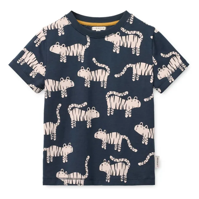 Francis Tigres Organic Cotton T-shirt | Navy blue
