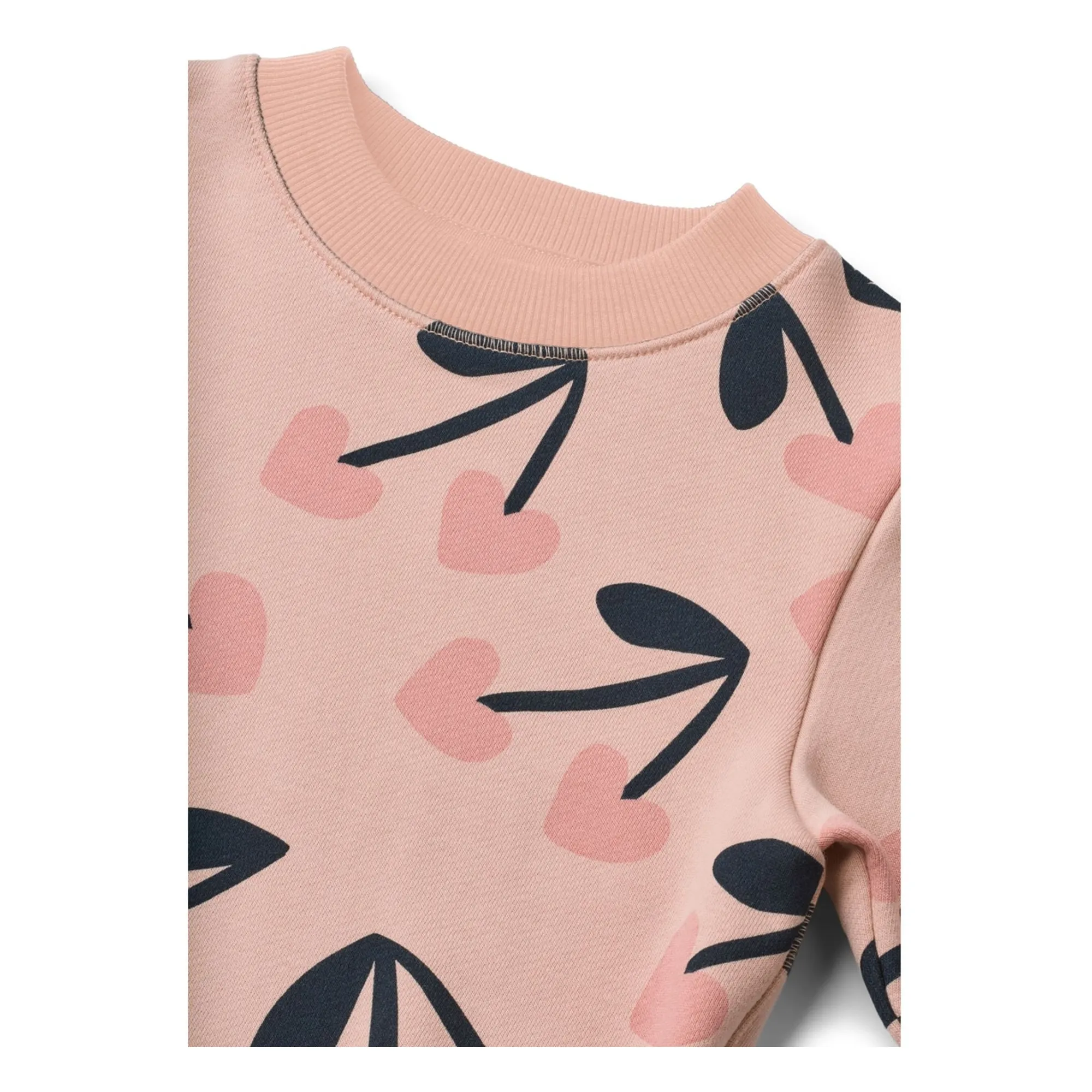 Sweat Ridley Cerises Coton Bio | Rose- Image produit n°1