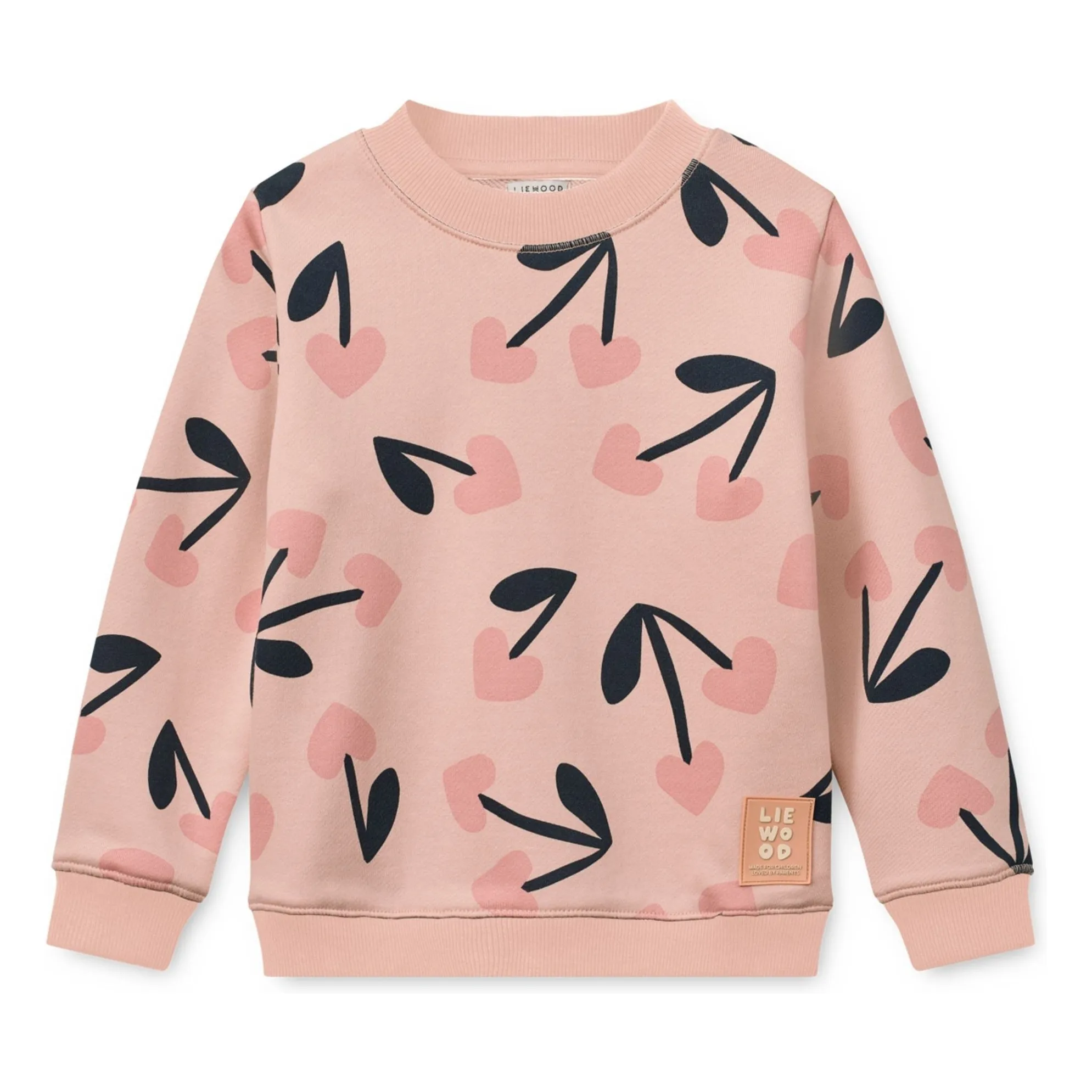 Sweat Ridley Cerises Coton Bio | Rose- Image produit n°0