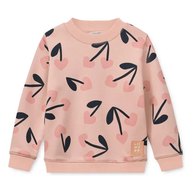 Sweat Ridley Cerises Coton Bio | Rose