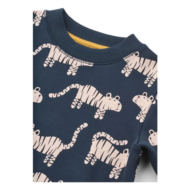 Sudadera de algodón orgánico Ridley Tigers | Azul Marino