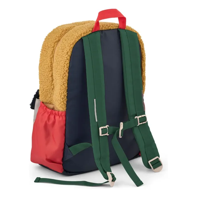 Marlowe Sherpa-Look Rucksack aus recycelten Fasern | Grün