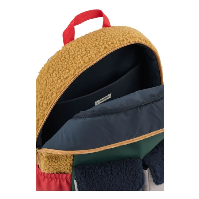 Marlowe Sherpa-Look Rucksack aus recycelten Fasern | Grün