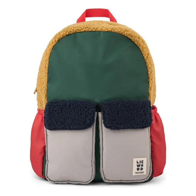 Marlowe Sherpa-Look Rucksack aus recycelten Fasern | Grün
