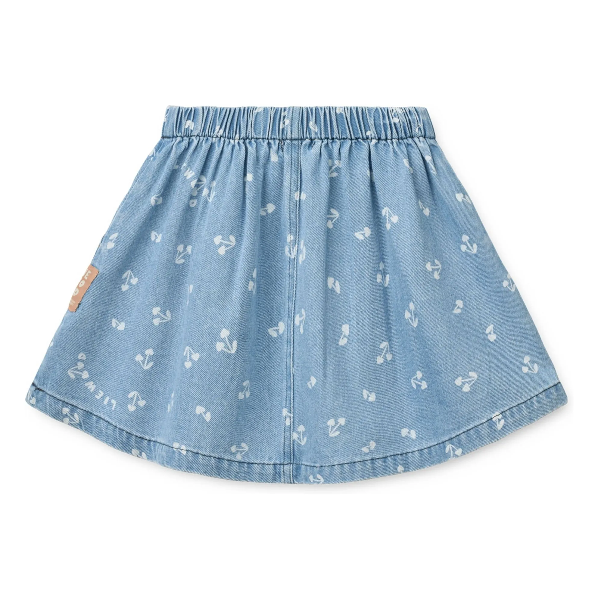 Jupe Rio Cerises Denim | Bleu- Image produit n°3