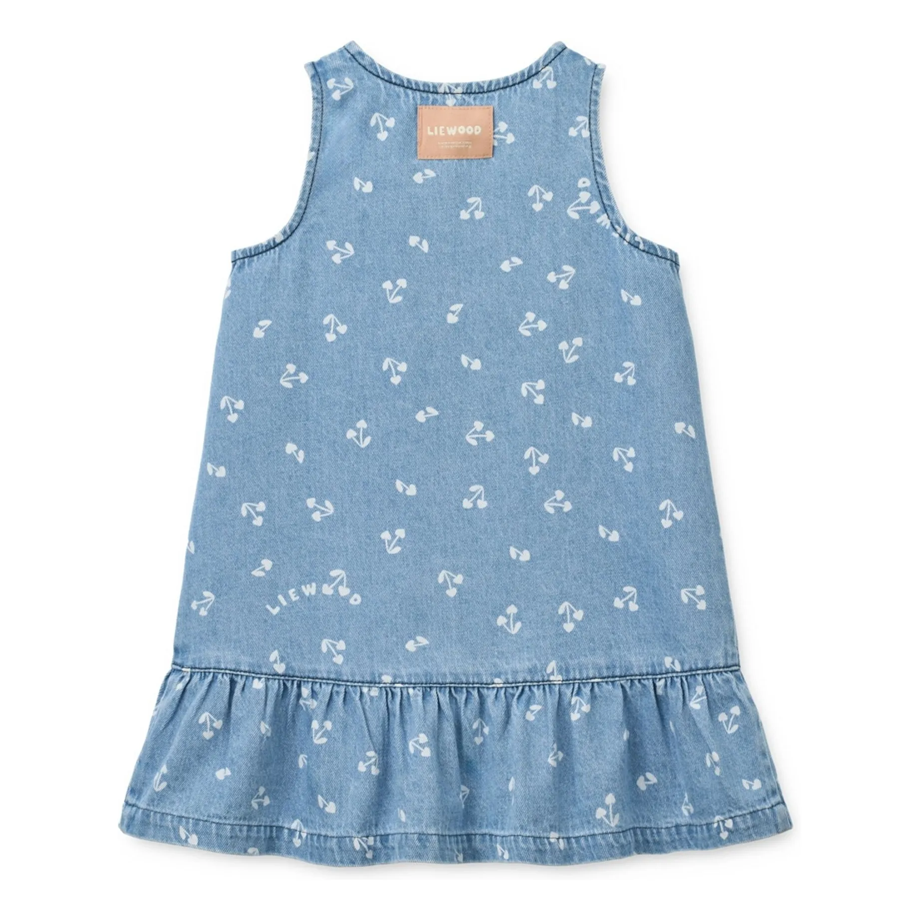 Robe Sybilla Cerises Denim | Bleu- Image produit n°4