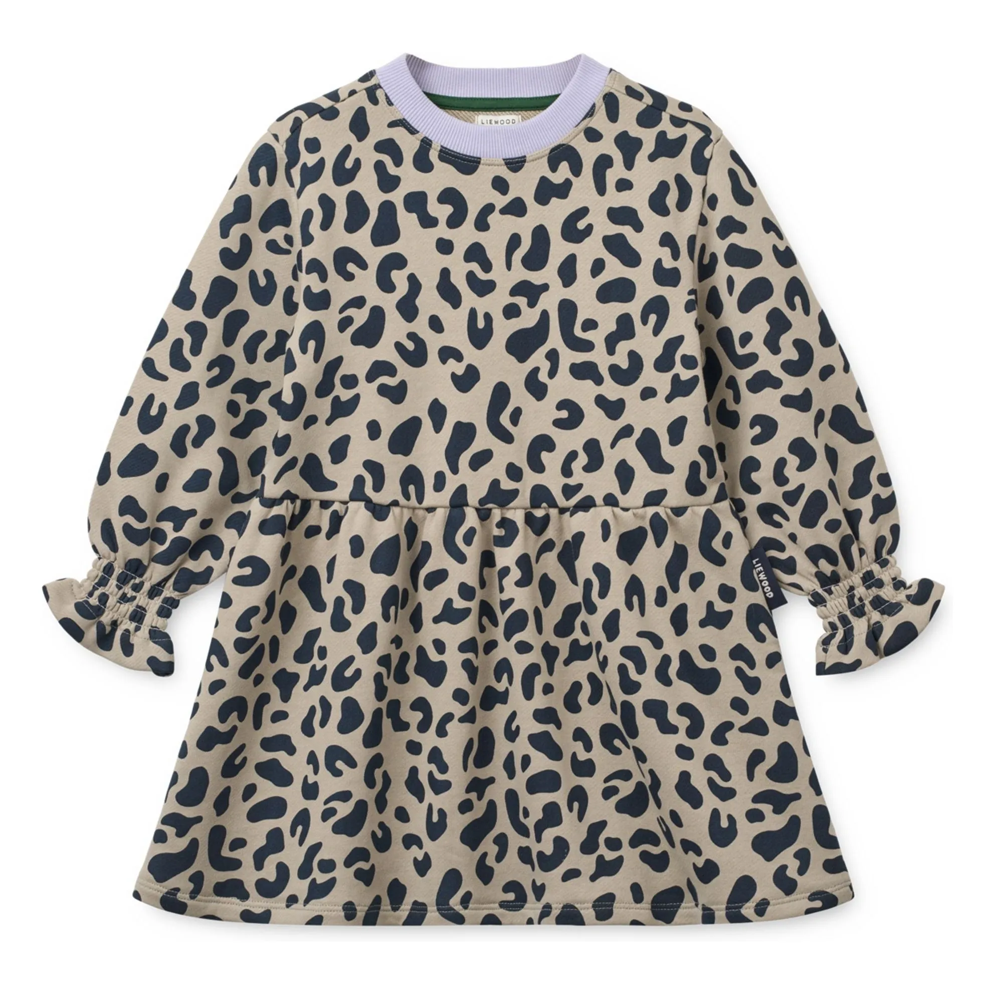 Robe Sweat Lia Léopard Coton Bio | Beige- Image produit n°0