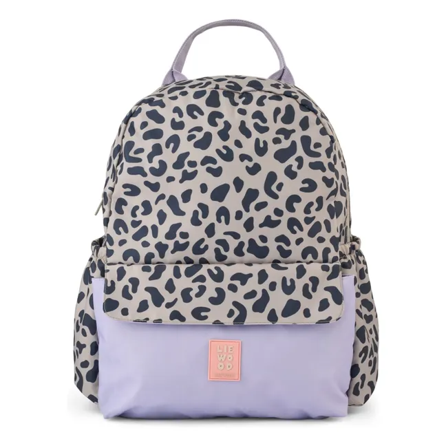 Lennon Leopard Backpack Recycled Fiber | Beige
