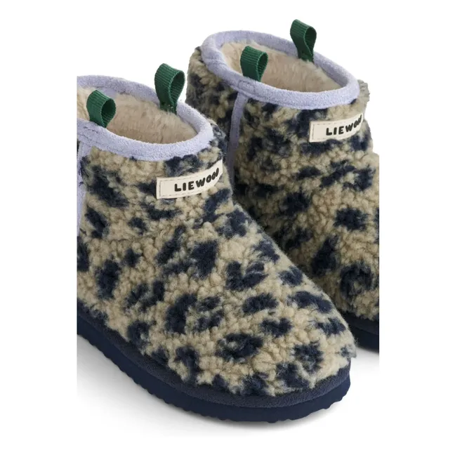 Boots Façon Sherpa Albi Léopard Fibres Recyclées | Beige