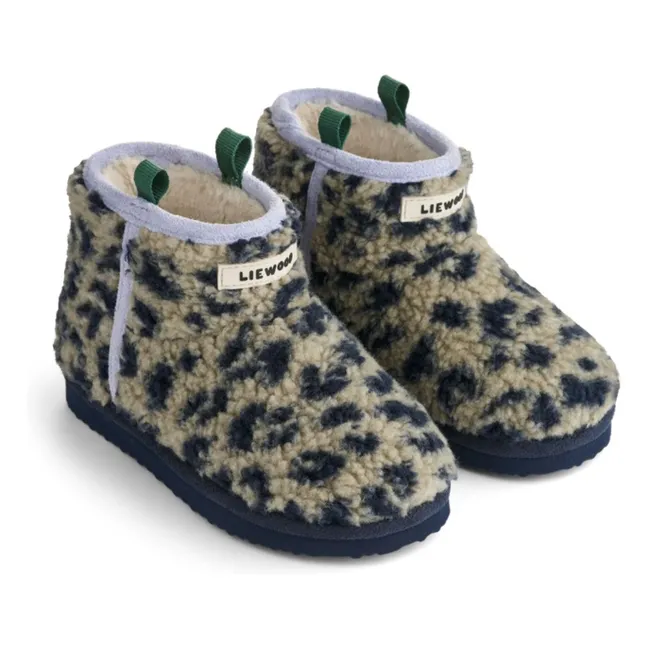 Boots Façon Sherpa Albi Léopard Fibres Recyclées | Beige