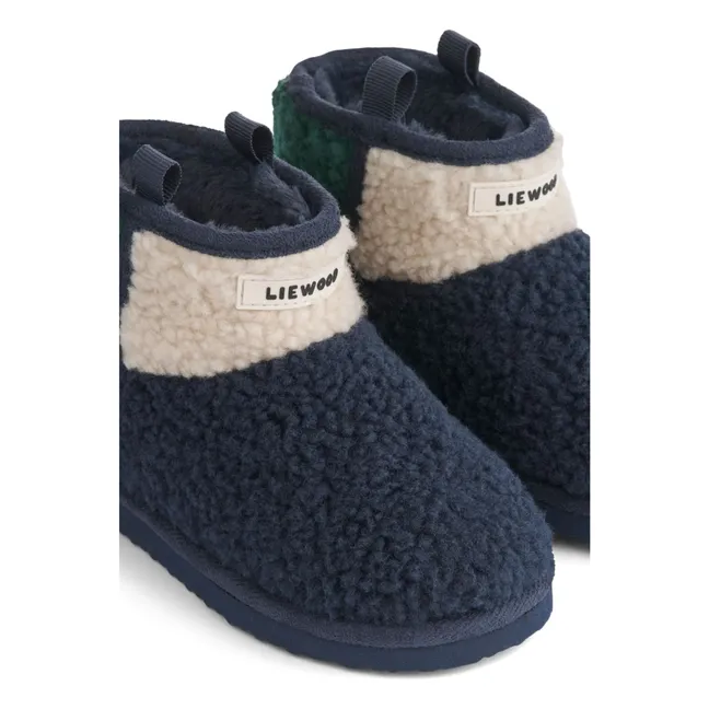Boots Façon Sherpa Albi Fibres Recyclées | Bleu marine
