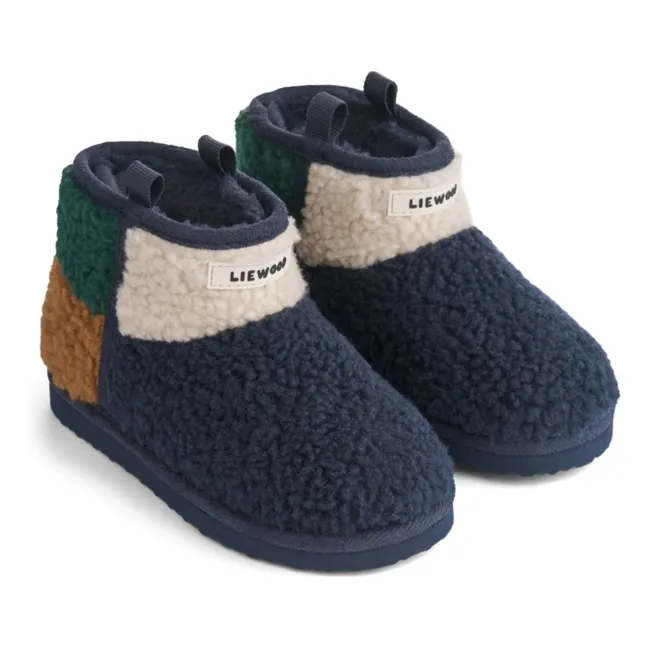 Boots Façon Sherpa Albi Fibres Recyclées | Bleu marine
