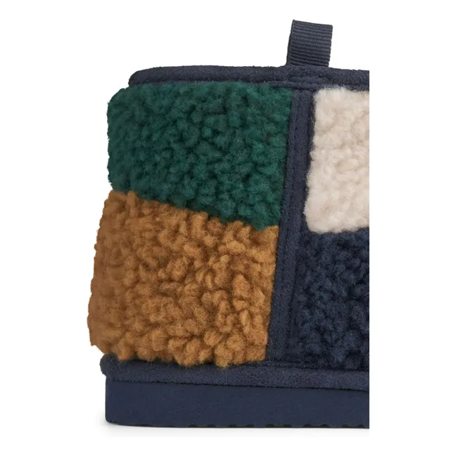 Boots Façon Sherpa Albi Fibres Recyclées | Bleu marine