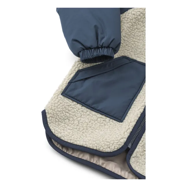 Veste Façon Sherpa Runa Fibres Recyclées | Bleu marine
