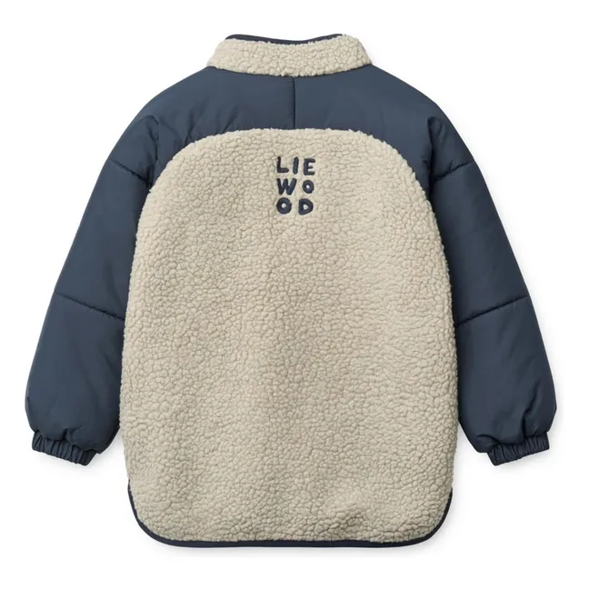 Veste Façon Sherpa Runa Fibres Recyclées | Bleu marine