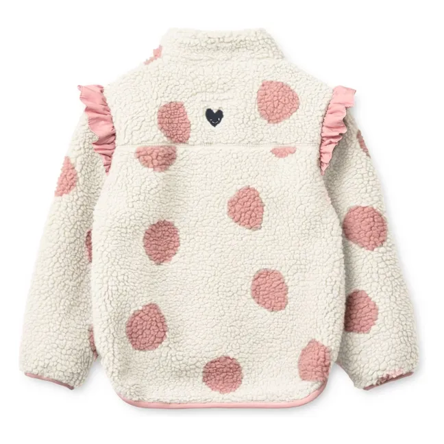 Noam Pois Recycled Fiber Sherpa Ruffle Jacket | Pink