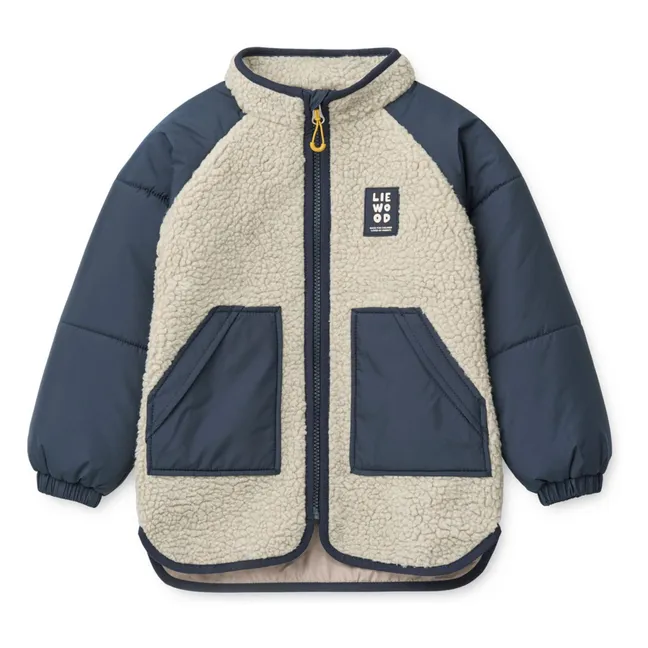 Veste Façon Sherpa Runa Fibres Recyclées | Bleu marine