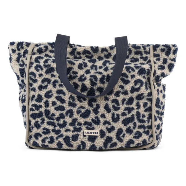 Tote Bag Façon Sherpa Reed Léopard Fibres Recyclées | Beige