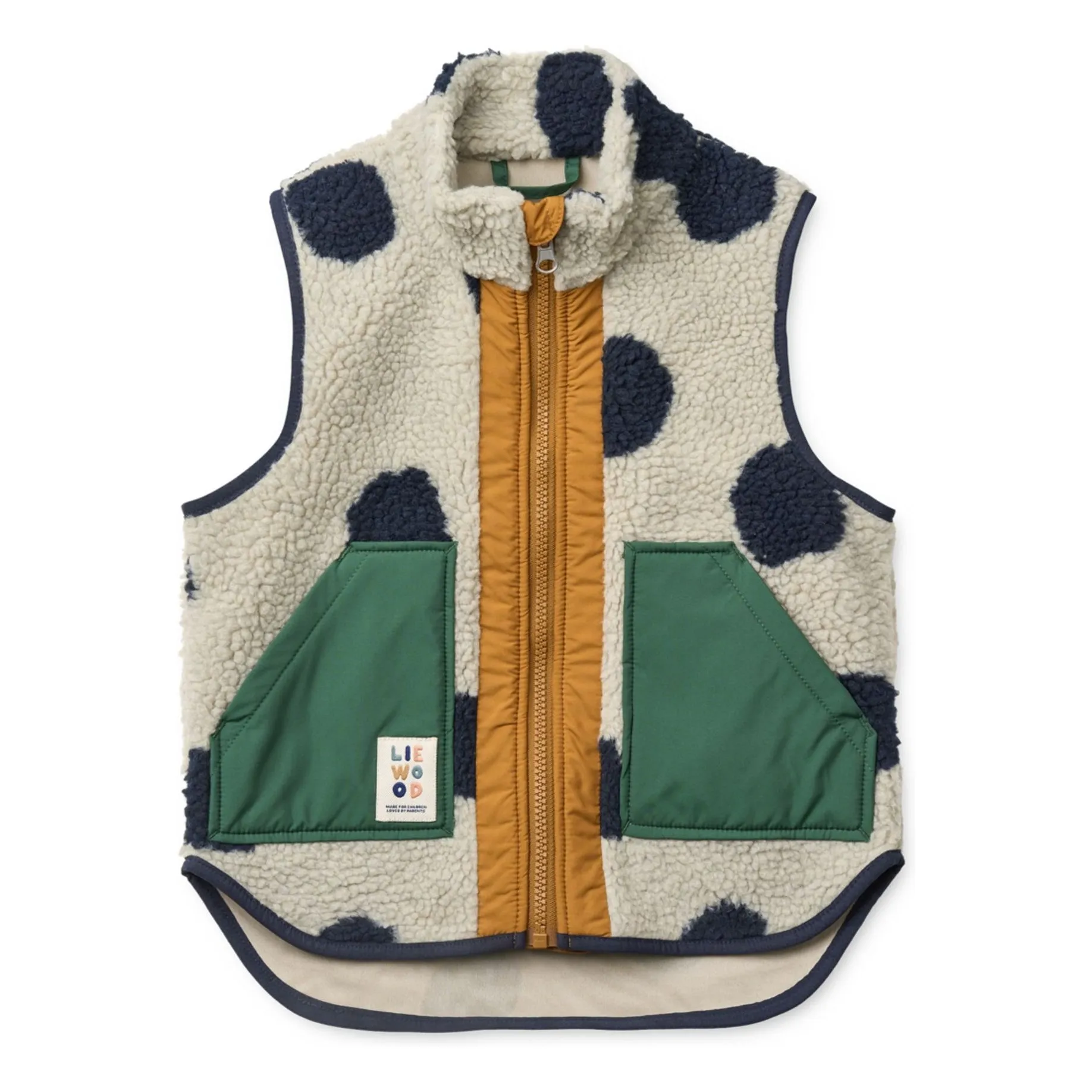 Veste Sans Manches Façon Sherpa Noam Pois Fibres Recyclées | Beige- Image produit n°0