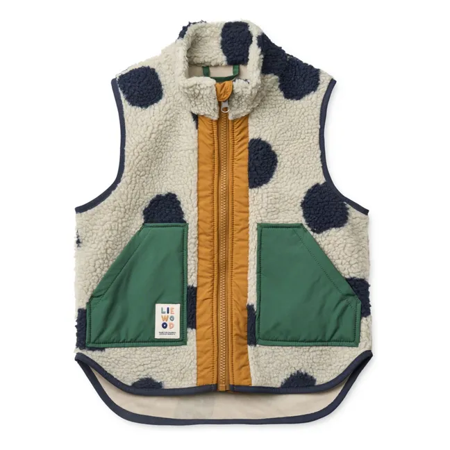 Noam Pois Recycled Fiber Sherpa Sleeveless Jacket | Beige