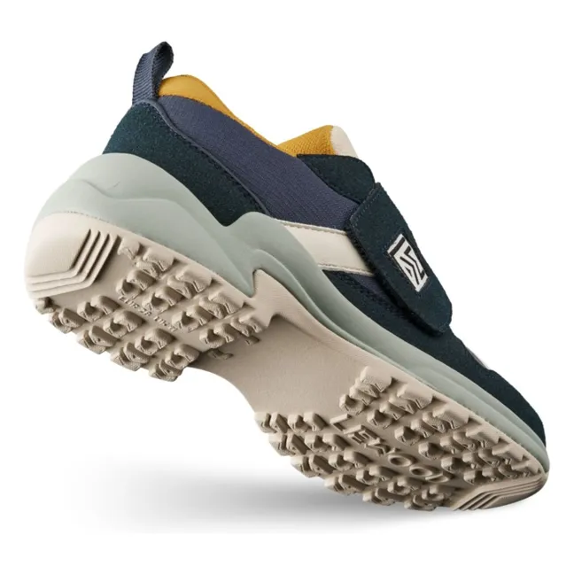 Denisa Klettverschluss-Sneakers aus recycelten Fasern | Navy