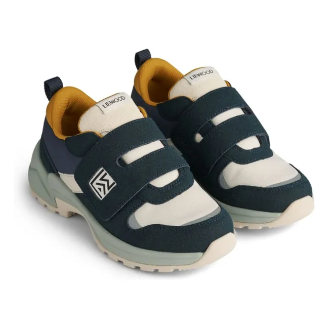 Denisa Klettverschluss-Sneakers aus recycelten Fasern | Navy