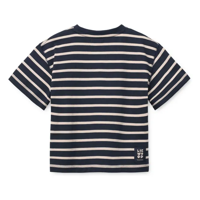 T-Shirt Tyler Gestreift Bio-Baumwolle | Navy