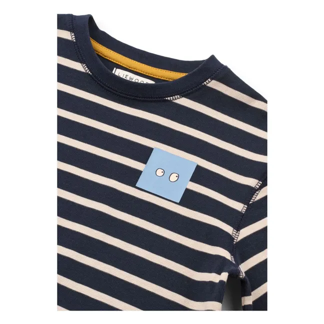 T-Shirt Tyler Gestreift Bio-Baumwolle | Navy