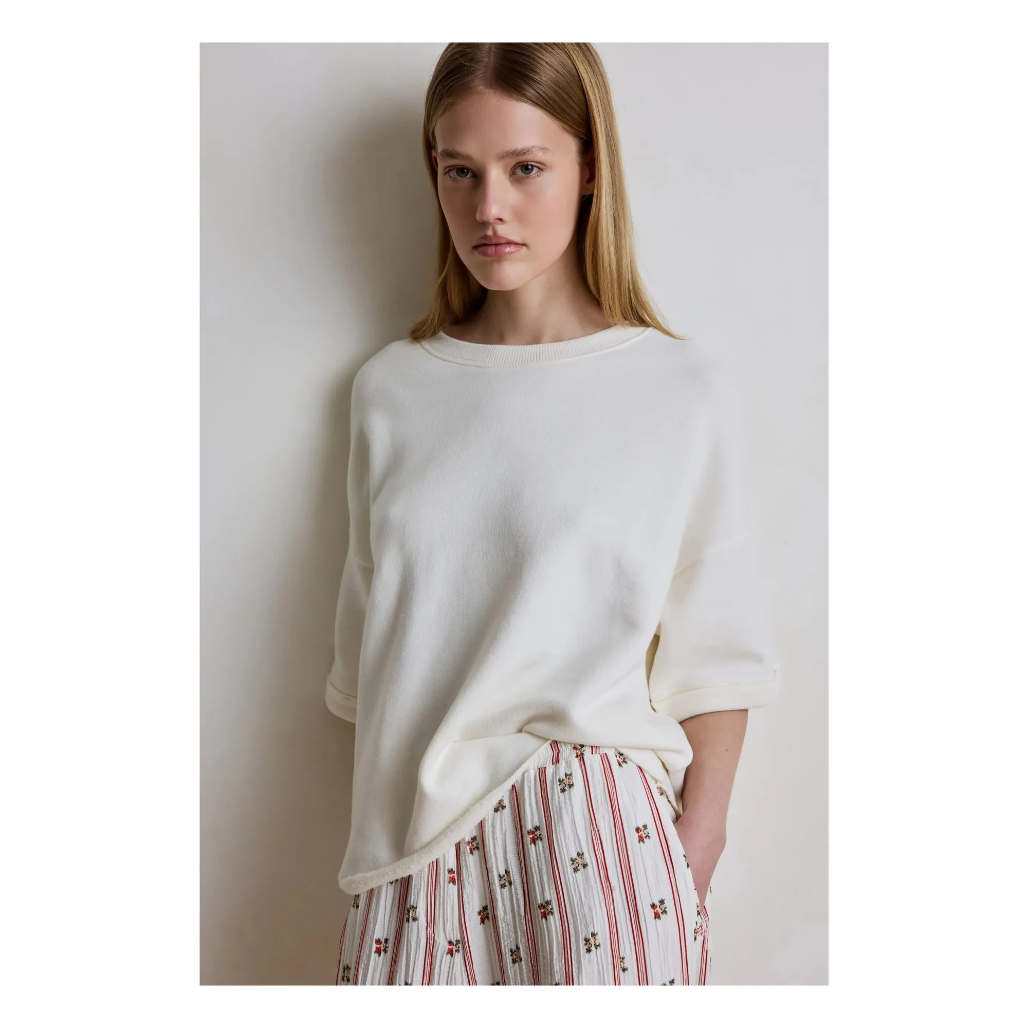 Sweat Solange Coton | Crème- Image produit n°1