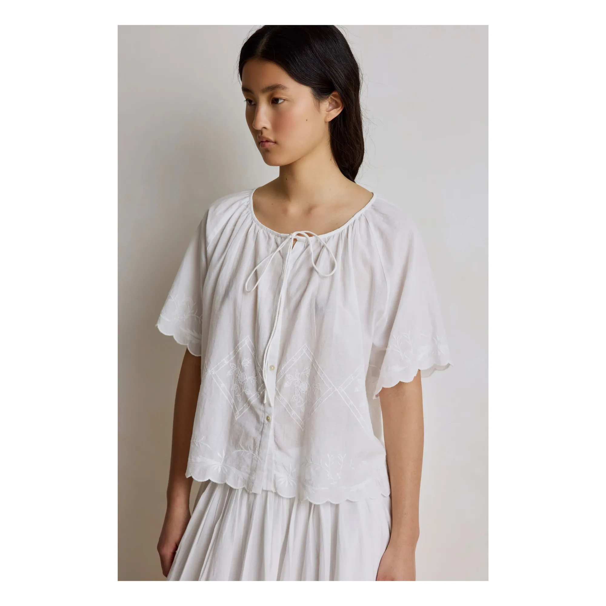 Blouse Jade Broderies | Blanc- Image produit n°3