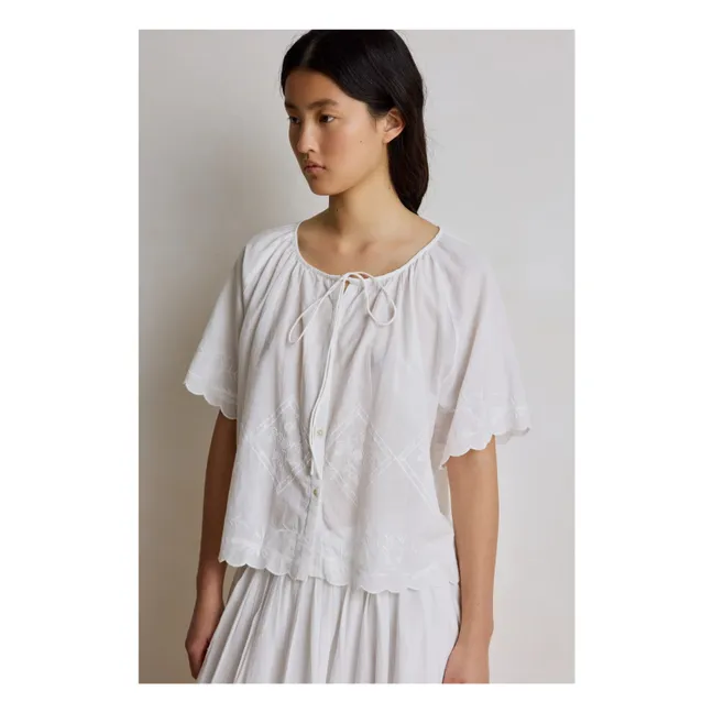 Blouse Jade Broderies | Blanc