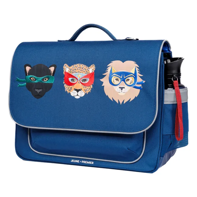 Cartable Midi Supercats | Bleu foncé