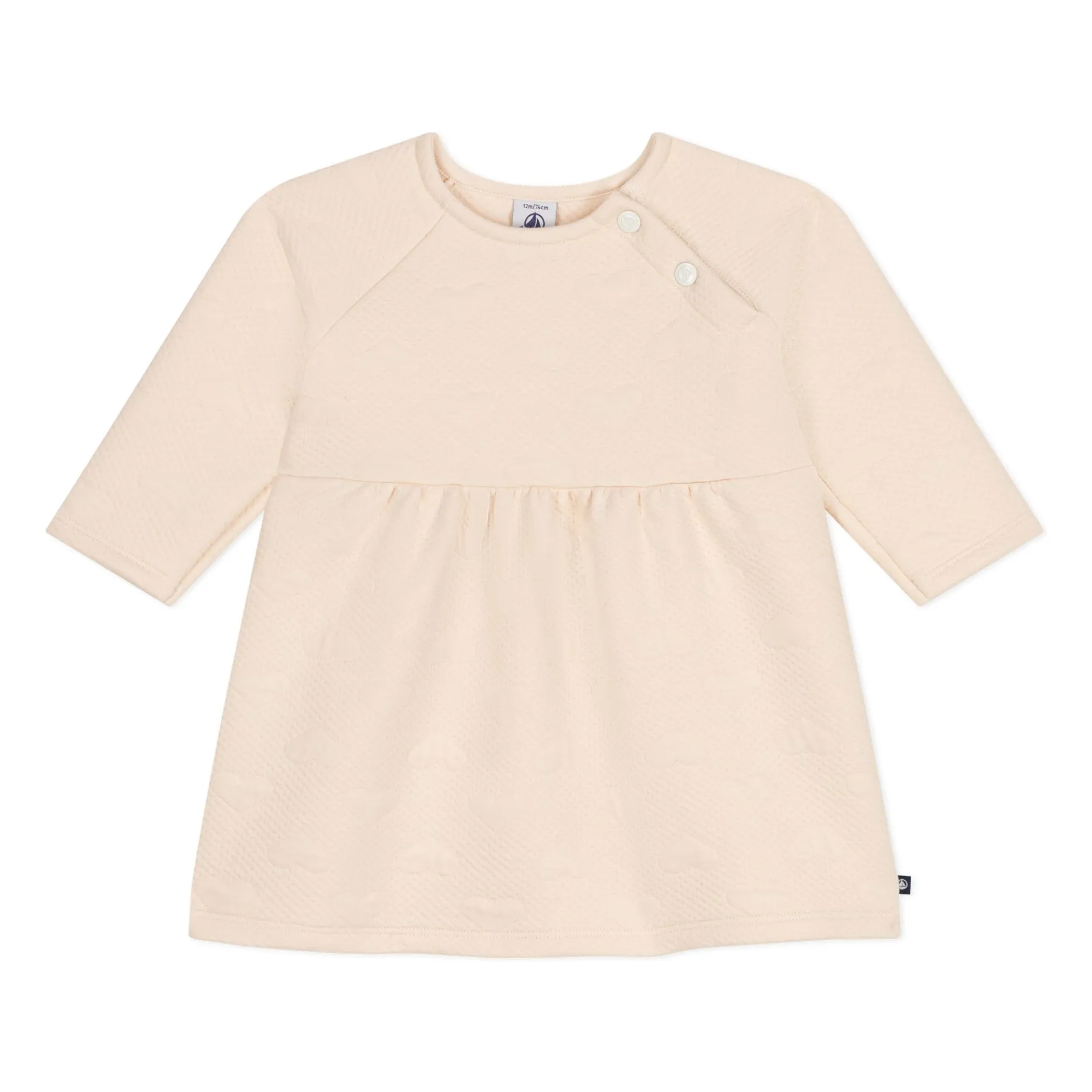 Petit Bateau Beige Tubic Quilted Dress